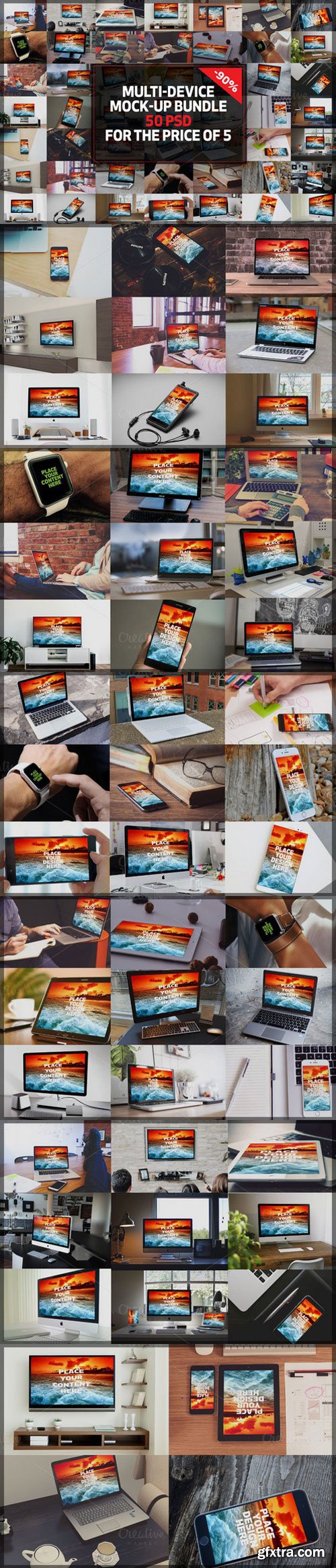 50 Multi-Device Mock-up Mega Bundle