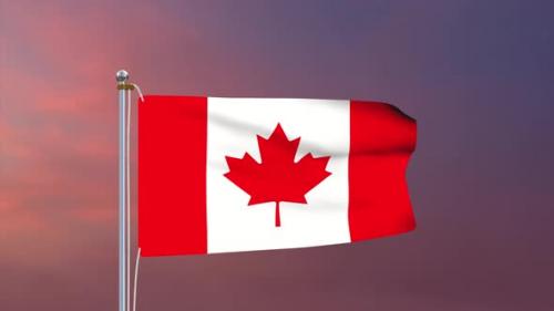 Videohive - Canada Flag 4k - 37848012 - 37848012