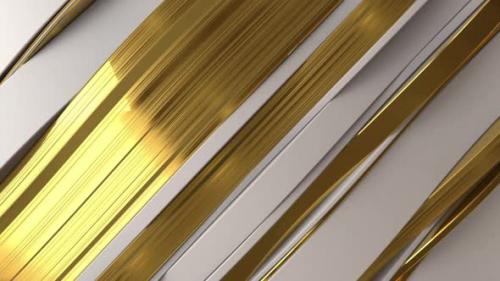 Videohive - Gold And White Ribbons Background - 37849867 - 37849867