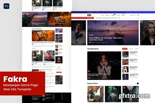 Fakra - Newspaper Website Design Template