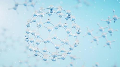 Videohive - Chemical molecule with blue background - 37753660 - 37753660