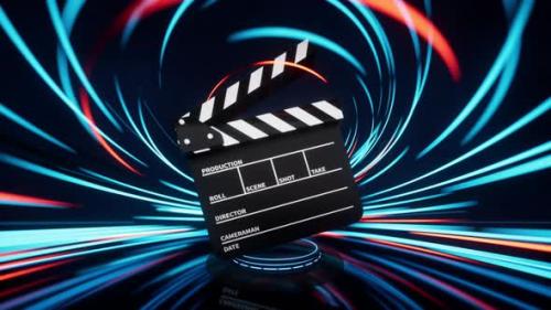 Videohive - Clapper board with spin lines effect - 37753666 - 37753666