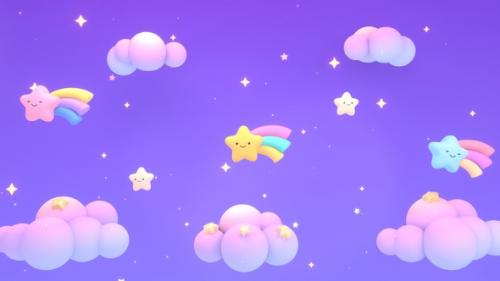 Videohive - Kawaii Stars Sky - 37769783 - 37769783