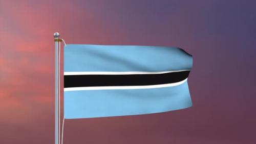 Videohive - Botswana Flag 4k - 37770032 - 37770032