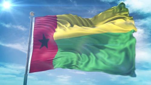 Videohive - 4K 3D Guinea Bissau Flag - 37780038 - 37780038