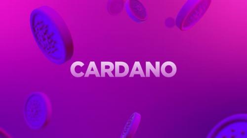 Videohive - Cardano Cryptocurrency Falling Coins Background Loop - 37783822 - 37783822