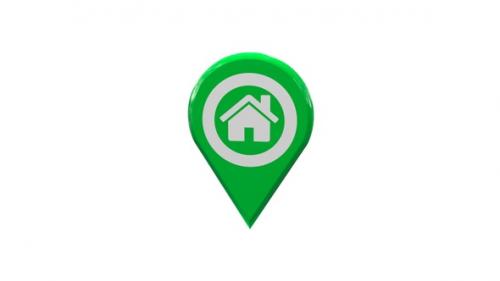 Videohive - Home Map Location 3D Pin Icon Green V2 - 37792022 - 37792022