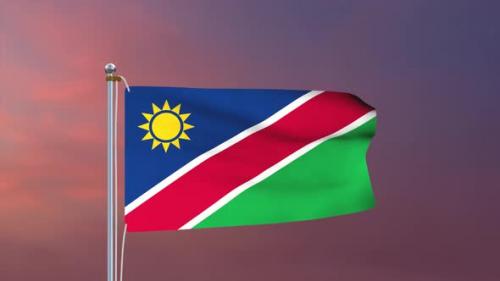 Videohive - Namibia Flag 4k - 37803155 - 37803155