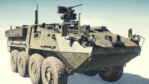 Videohive - Military Tank in the White Desert - 37805132 - 37805132