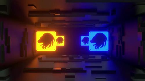 Videohive - Zodiac Neon 06 4k - 37805250 - 37805250