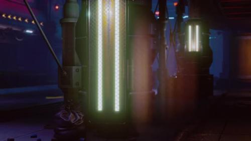 Videohive - Neon Lights of Futuristic Sci Fi City - 37805367 - 37805367