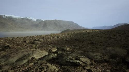 Videohive - Beautiful View of Foggy Mountains with a Reflection in a Lake - 37805502 - 37805502