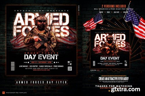 Armed Forces Day Invitation Flyer ME934CU