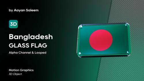 Videohive - Bangladesh Flag 3D Glass Badge - 37906961 - 37906961