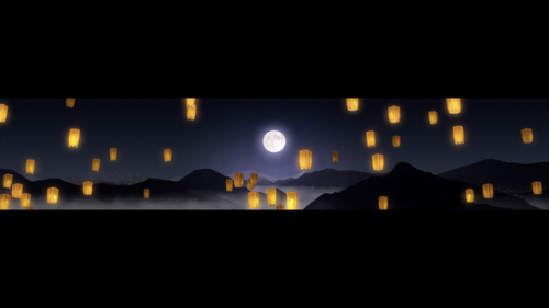 Videohive - Flying Lanterns Night Background - 37912182 - 37912182