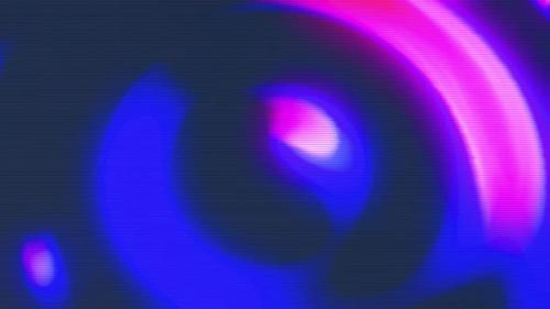 Videohive - Moving Circles Metal Looped Abstract Digital Animation in Retrowave Style - 37914572 - 37914572