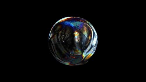 Videohive - Liquid Steel Sphere Animation Loop with Colorful Reflections - 37914582 - 37914582