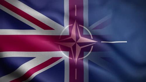 Videohive - Nato UK Flag Loop Background 4K - 37917640 - 37917640