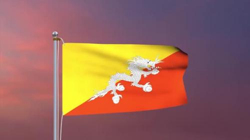 Videohive - Bhutan Flag - 37917865 - 37917865