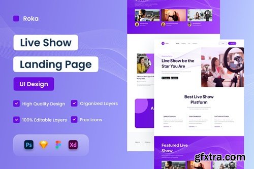 Live Show Landing Page - UI Design