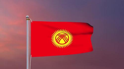 Videohive - Kyrgyzstan Flag - 37917937 - 37917937