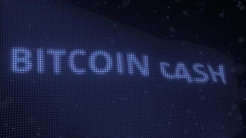 Videohive - Bitcoin Cash Cryptocurrency Name on Waving Digital Flag - 37922339 - 37922339