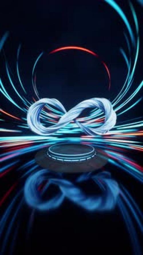 Videohive - Mobius belt with spin lines effect background - 37922405 - 37922405