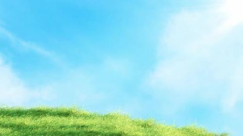 Videohive - Swaying Grass Slow with Sky Loop 4K - 37926227 - 37926227