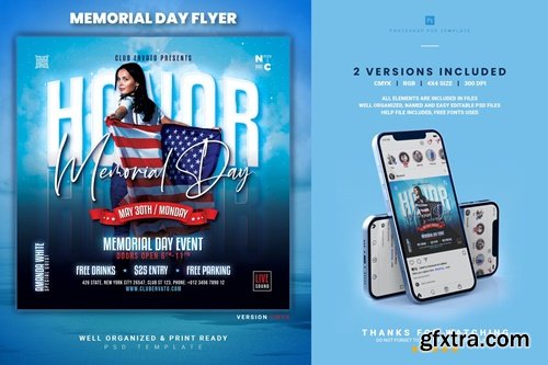 Memorial Day Party Flyer UXYQMEP