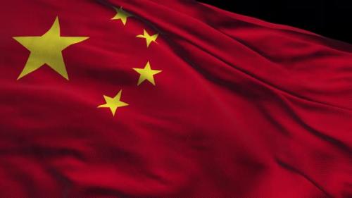 Videohive - Seamless China Flag waving in wind detailed fabric texture. China Flag Waving (loopable) - 37927485 - 37927485