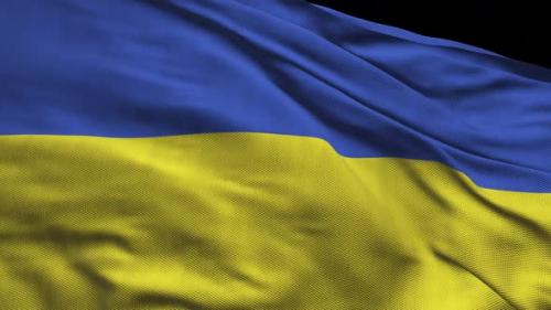 Videohive - Seamless Ukraine Flag waving in wind detailed fabric texture. Ukraine Flag Waving (loopable) - 37927486 - 37927486