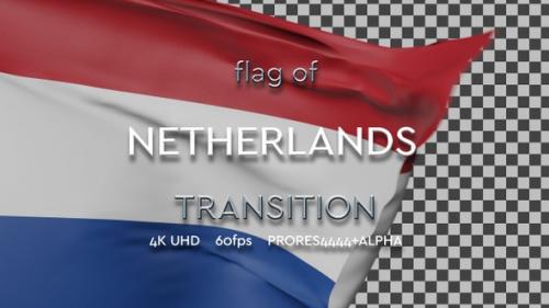 Videohive - Flag of Netherlands transition | UHD | 60fps - 37864711 - 37864711