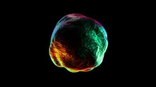 Videohive - Abstract Metallic Sphere Animation Loop with Colorful Reflections - 37875230 - 37875230