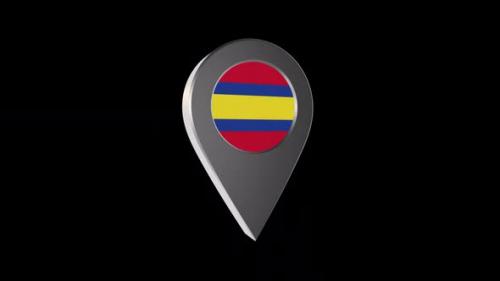 Videohive - 3d Animation Map Navigation Pointer With Flag Of Loja (Ecuador) With Alpha Channel - 2K - 37901585 - 37901585