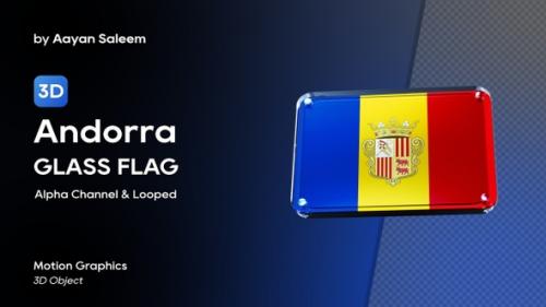 Videohive - Andorra Flag 3D Glass Badge - 37903063 - 37903063