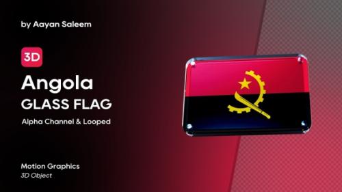 Videohive - Angola Flag 3D Glass Badge - 37903239 - 37903239