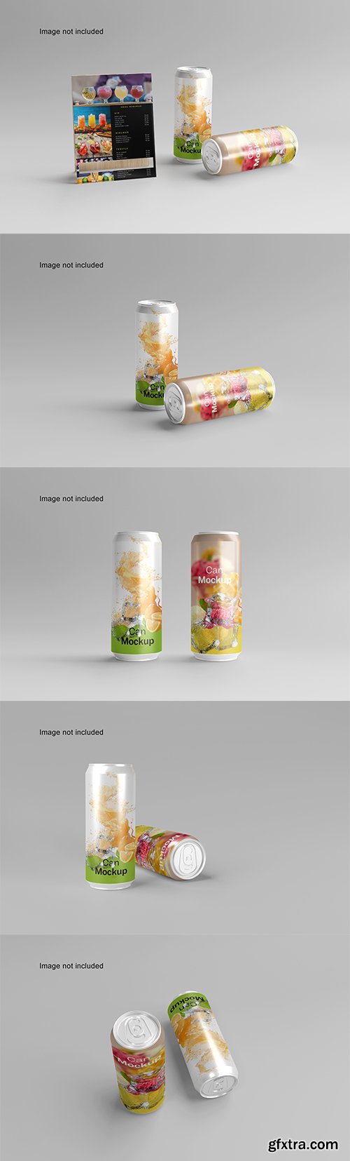 Aluminium soda can mockup