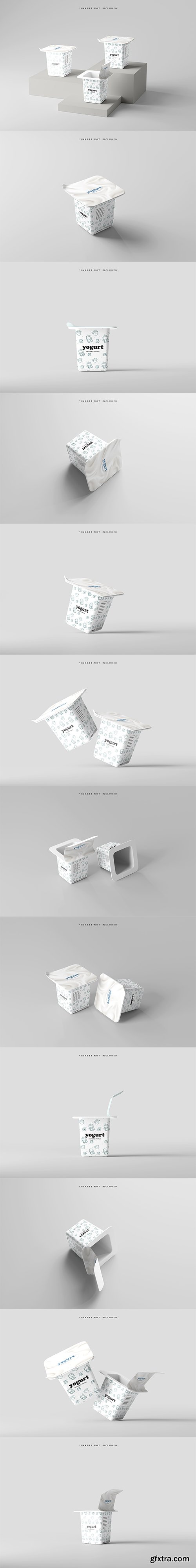 Yogurt or ice cream cup mockup