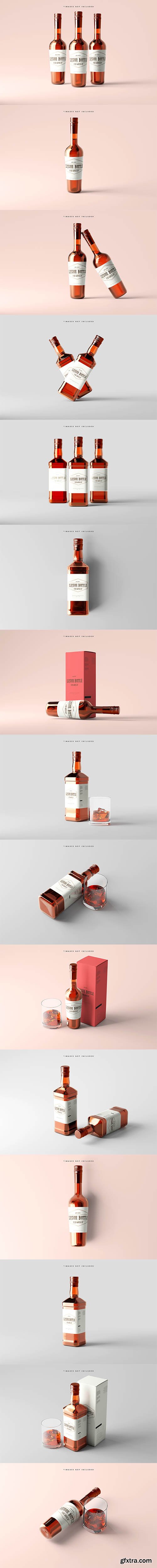 Liquor bottle mockup