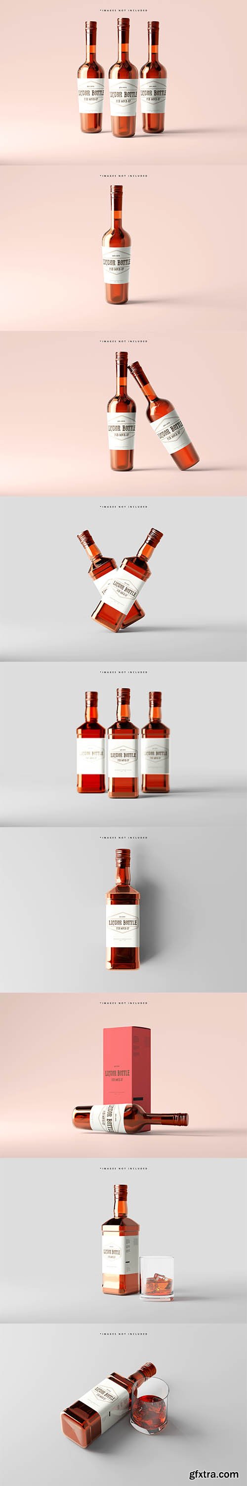 Liquor bottle mockup