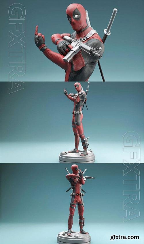 Deadpool Statue 3D Print Model 