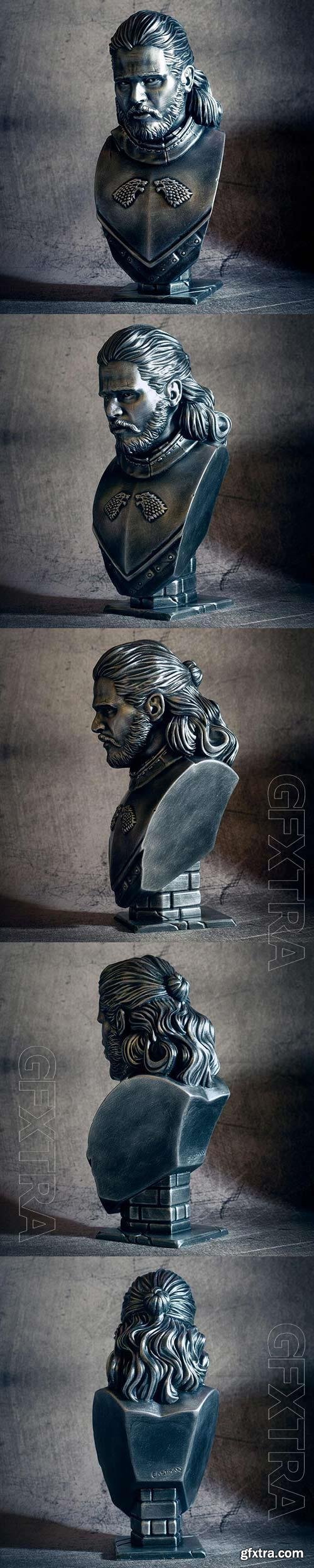 Jon Snow Bust 3D Print Model 