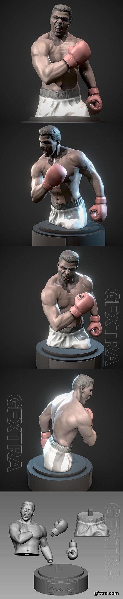 Muhammad Ali Bust 3D Print Model 