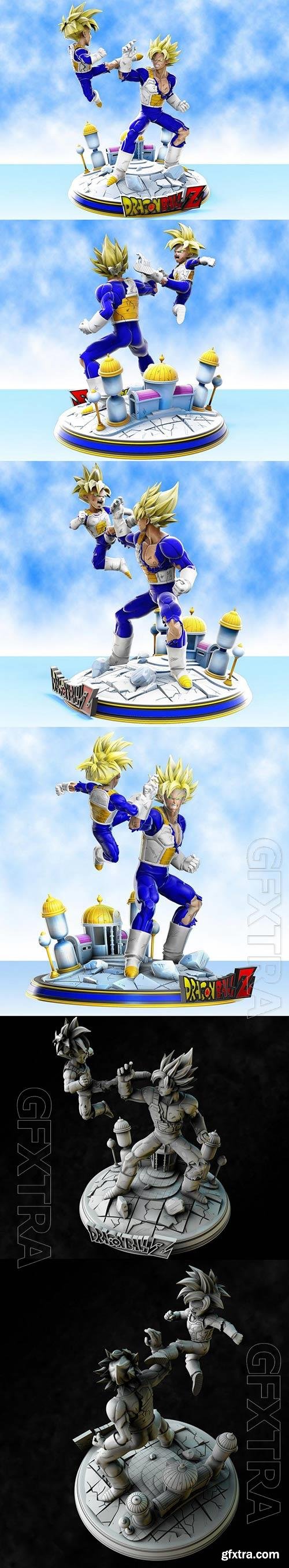 Gohan Vs Goku 3D Print Model 