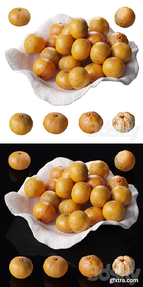 Tangerines in a clay bowl