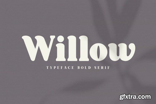 Willow. Typeface Bold Serif