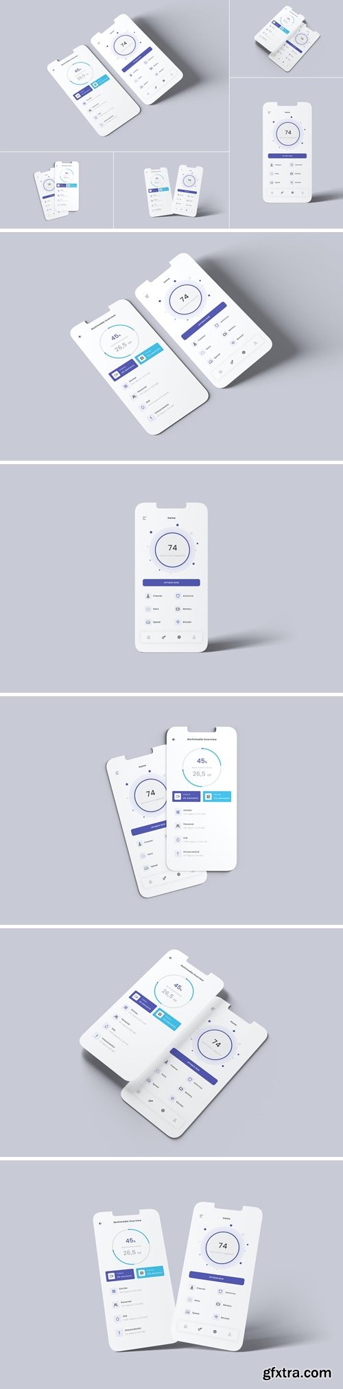 Smartphone Screen Mockups GNDYSRR