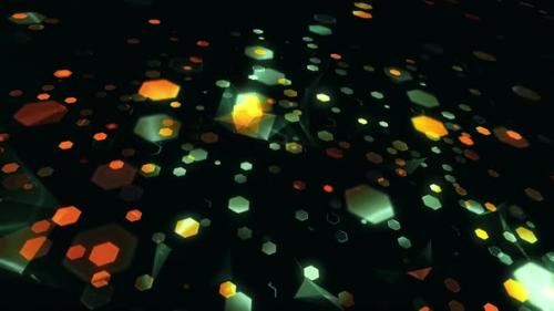 Videohive - Colorful Hexagon Shapes Lights Are Blinking - 37408778 - 37408778