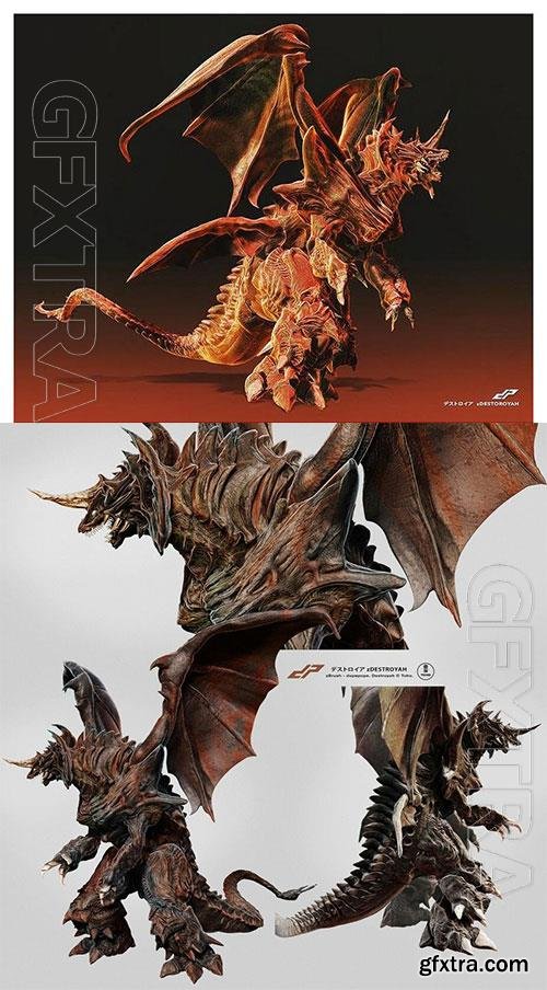 Destroyah (fixed) 3D Print Model 