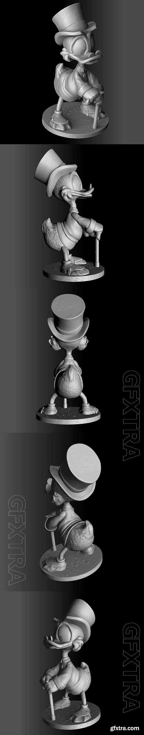 Scrooge McDuck 3D Print Model 